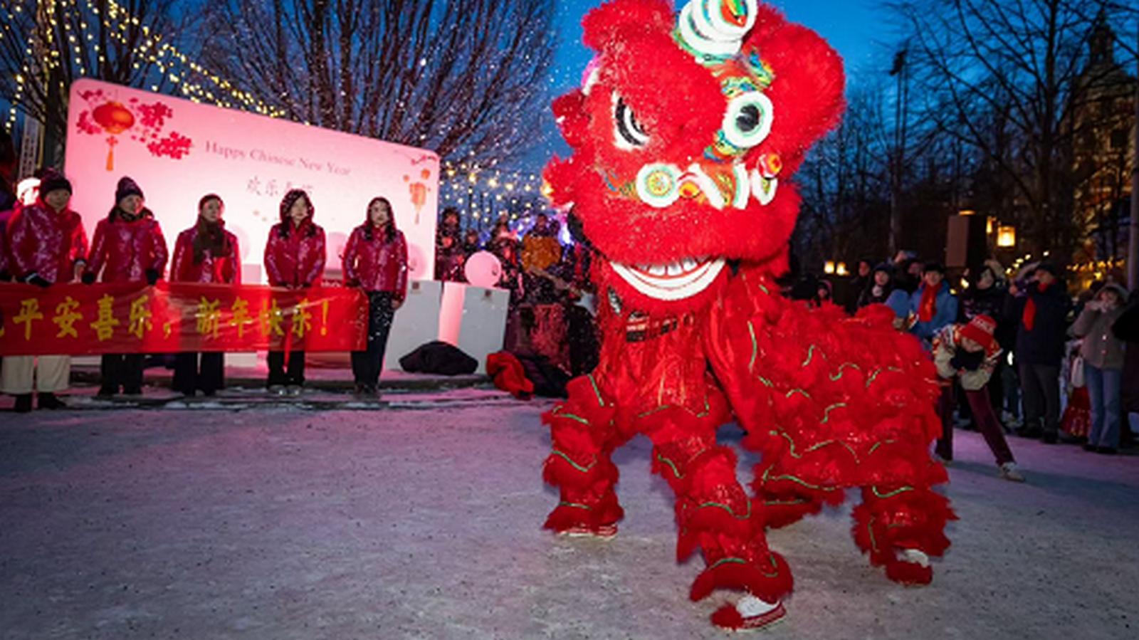 Film promocyjny Gali Święta Wiosny CMG zaprezentowany na noworocznego festiwalu świetlnego w Sztokholmie