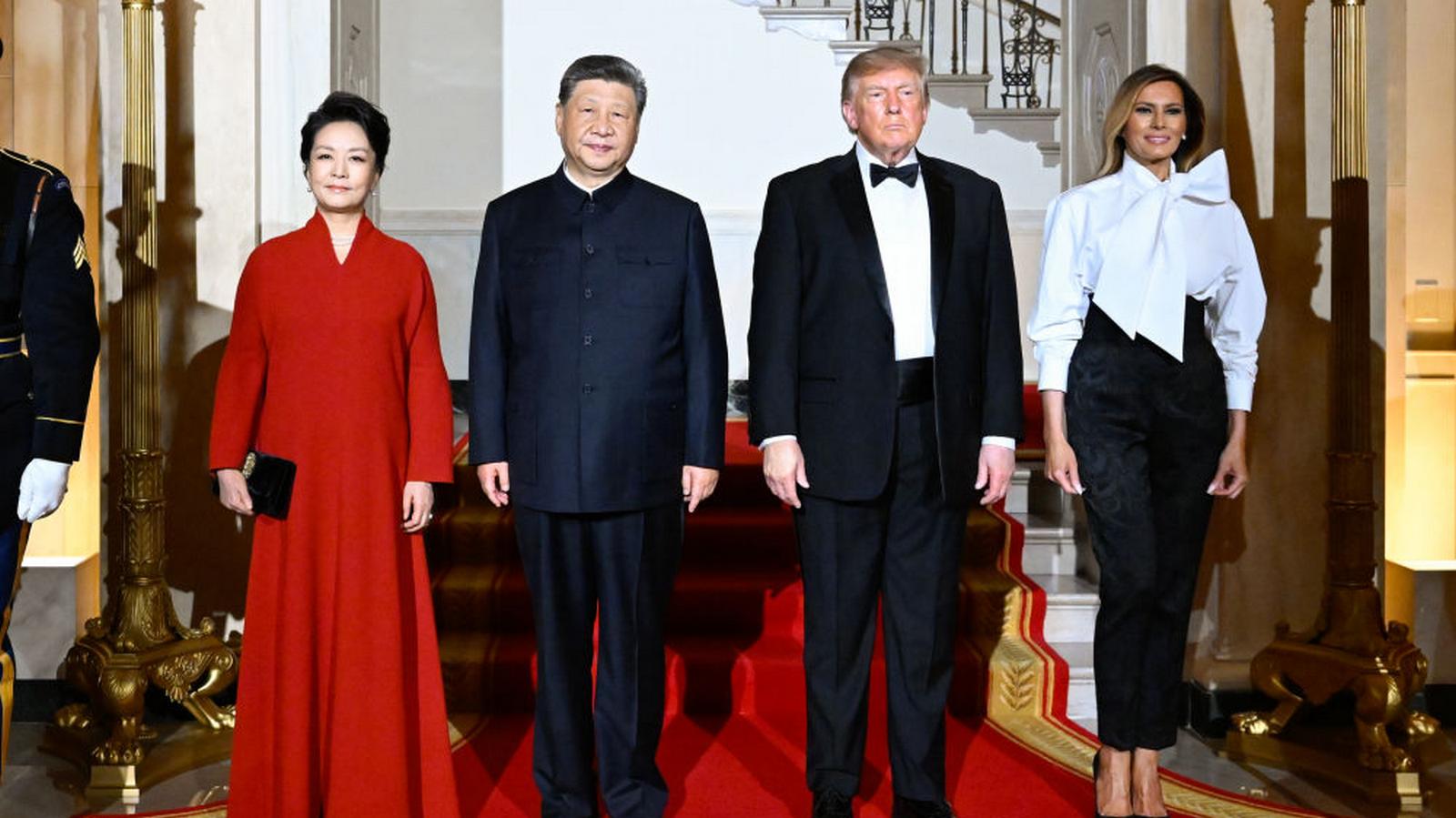 Xi Jinping z małżonką wzięli udział w bankiecie powitalnym w Białym Domu