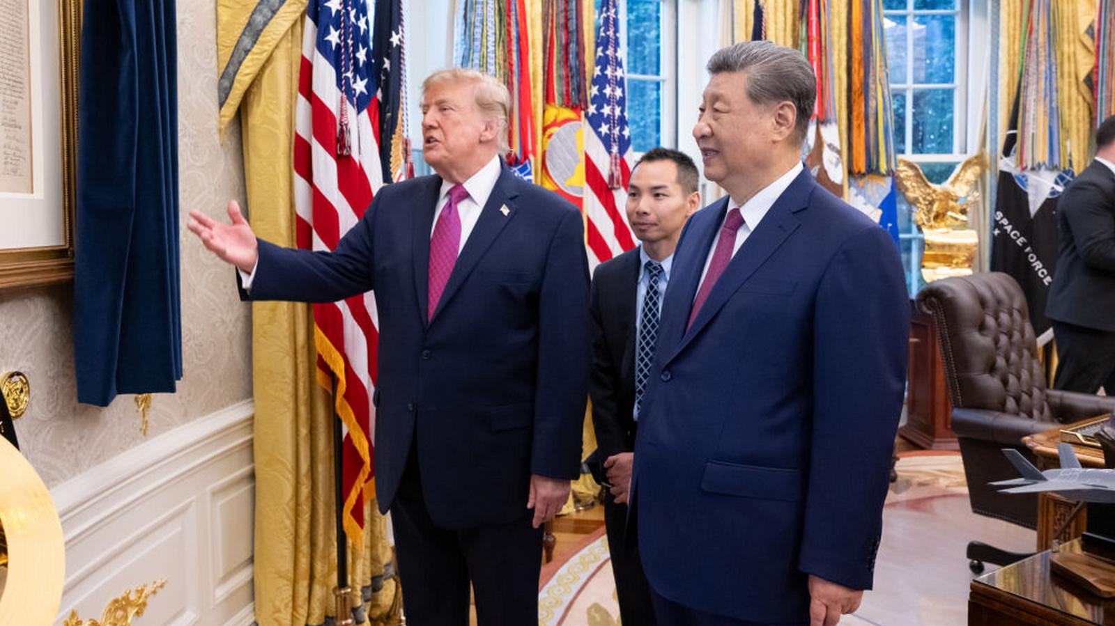 Spotkanie Xi Jinpinga z prezydentem USA Donaldem Trumpem
